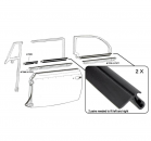 Inner door scraper front and rear (per pair) Beetle convertible 8.1964 and later  2 sets needed to do both sides of the car 151837473abriolet